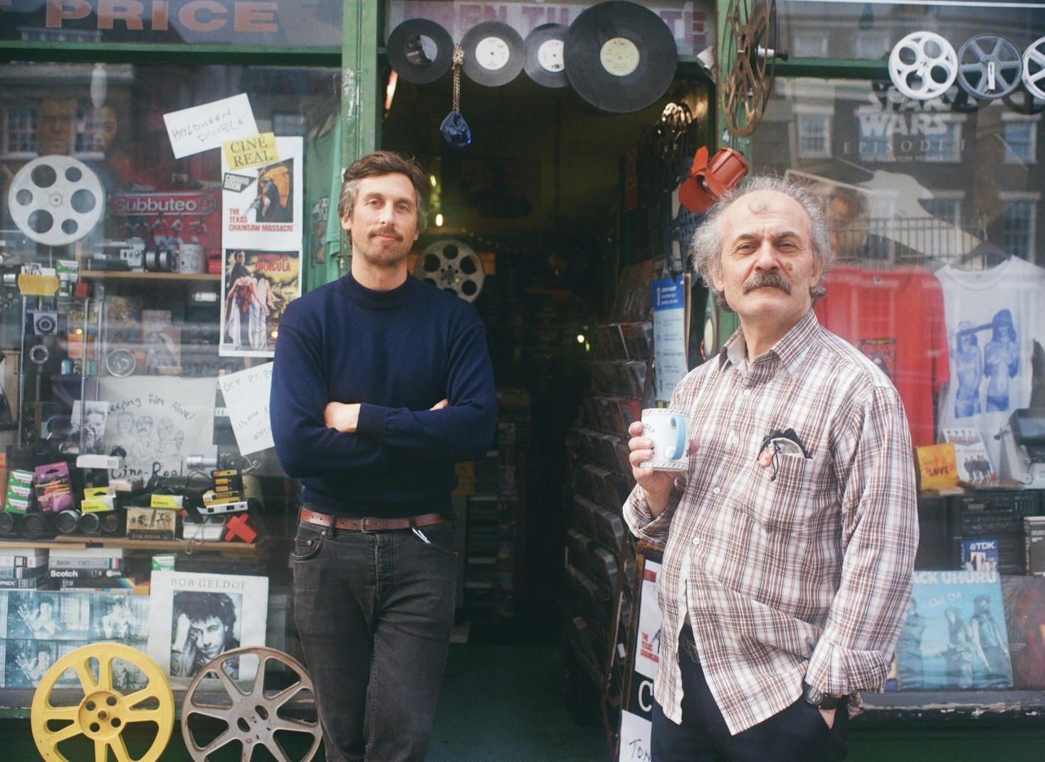 Liam Saint-Pierre and Ümit Mesut standing outside Ümit & Son